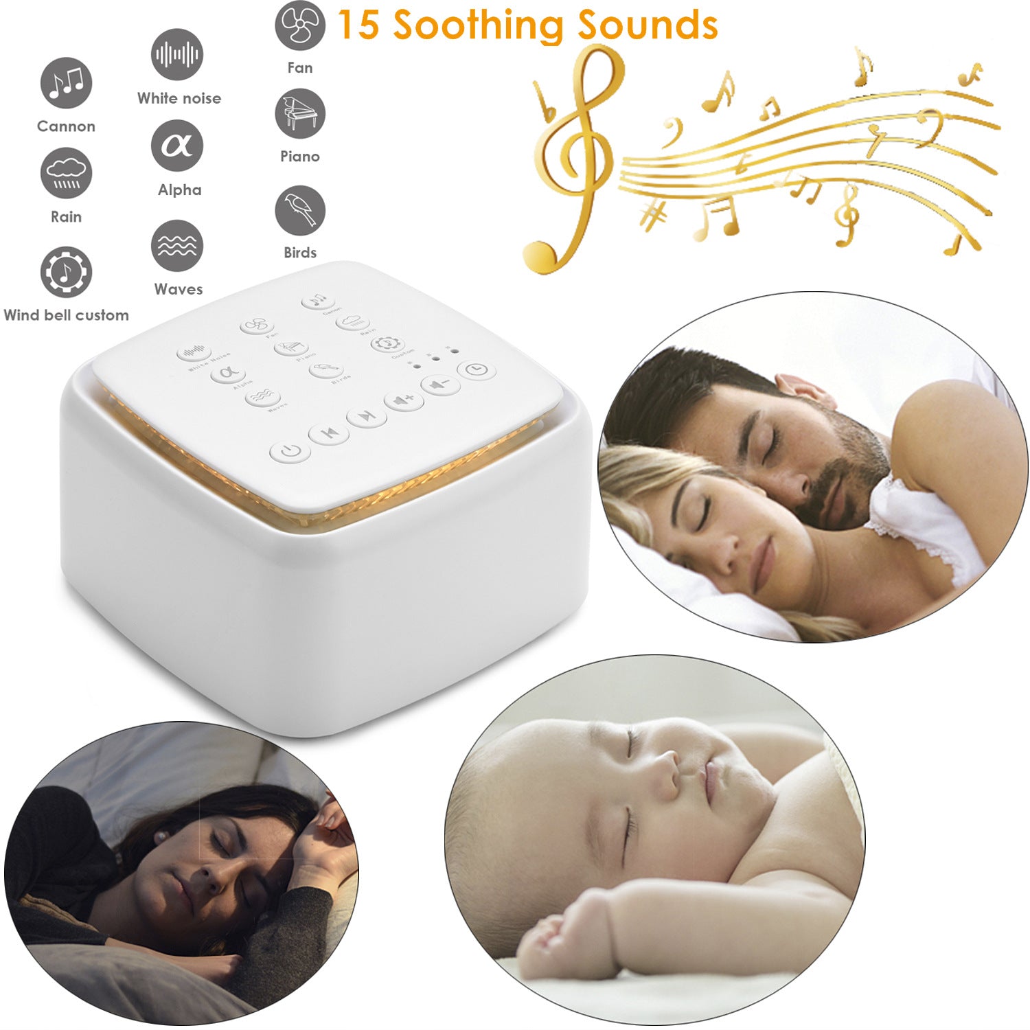Pet White Noise Machine Rechargeable Timed Shutdown