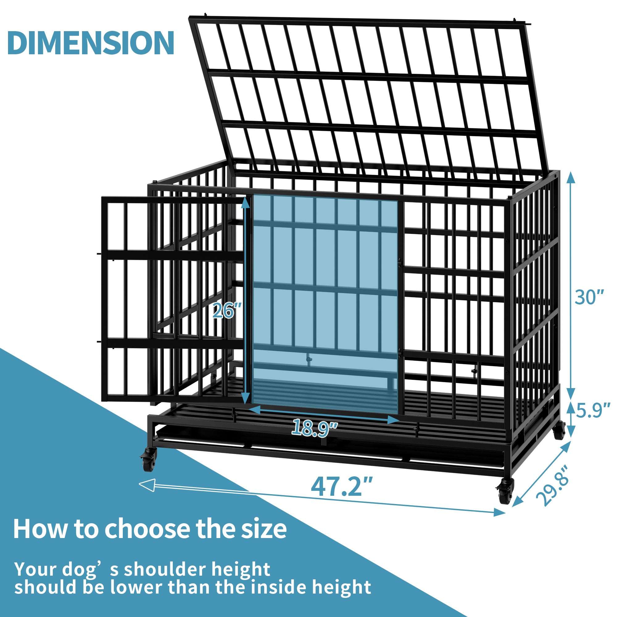 Indestructible Dog Crate With Wheels