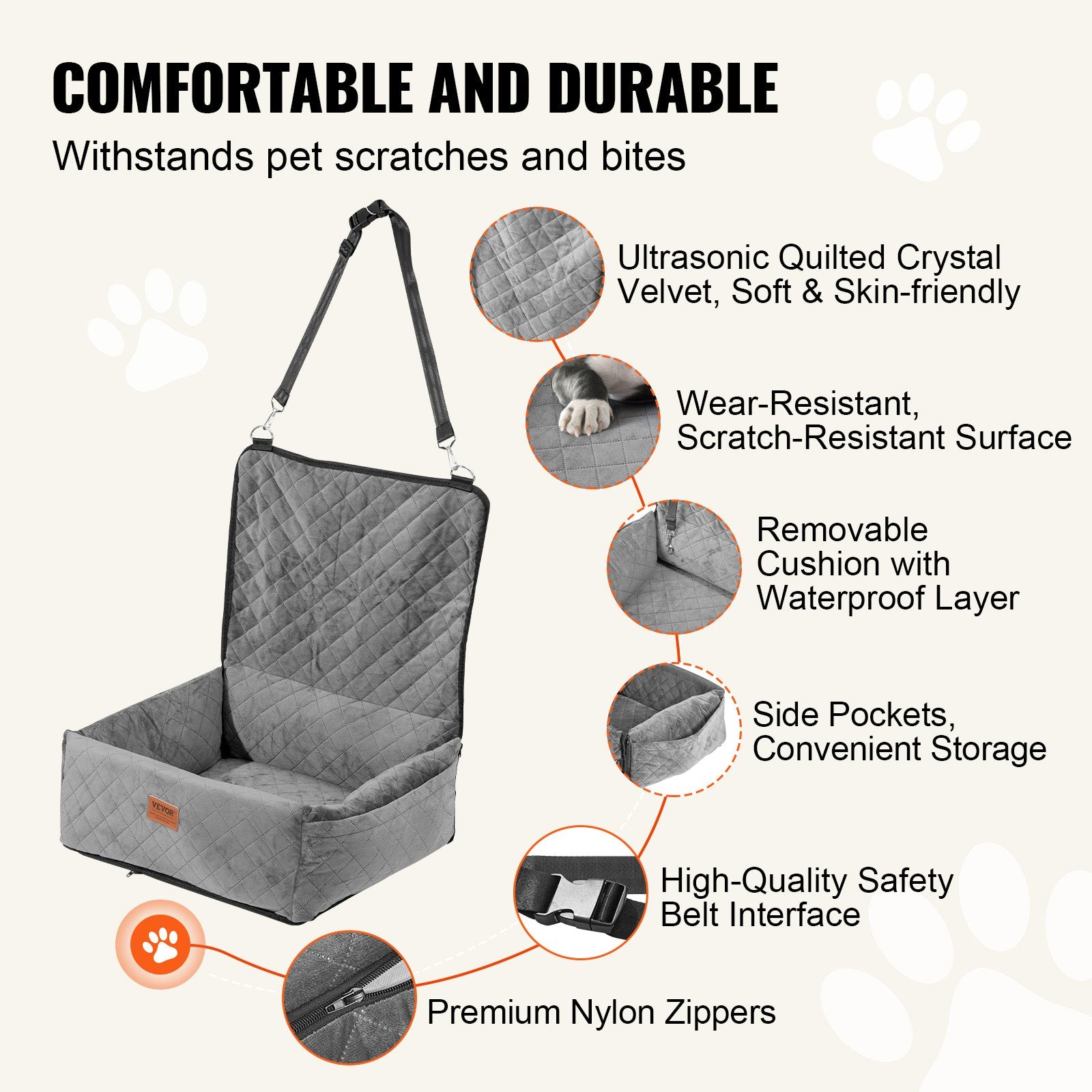 VEVOR Dog Booster Car Seat