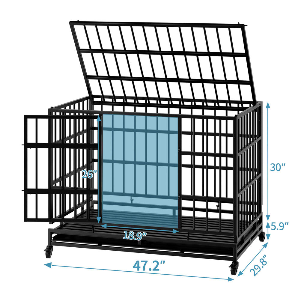 Indestructible Dog Crate With Wheels